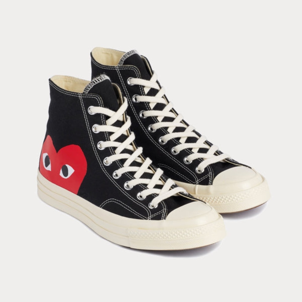 Comme des Garcons PLAY Black Converse Chuck Taylor All-Star 70 Hi Top